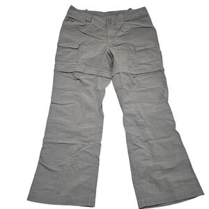 North Face Convertible Cargo Pants Sz 16 s Gray Zip Off Hiking Outdoors Gorpcore